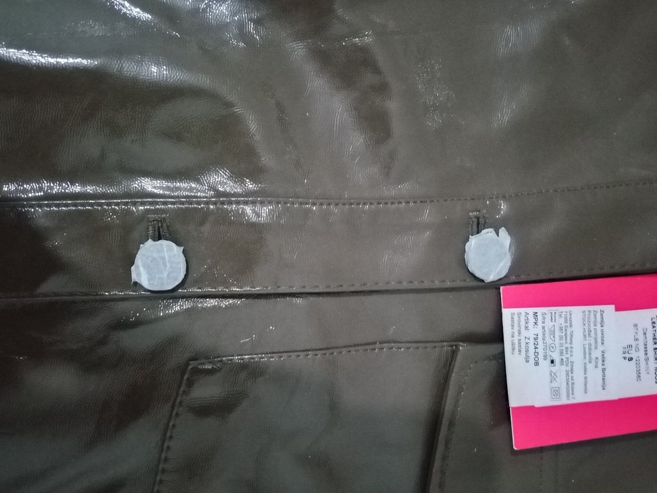 Düğmeli Kahverengi Kadın Deri Ceket - Görsel 3