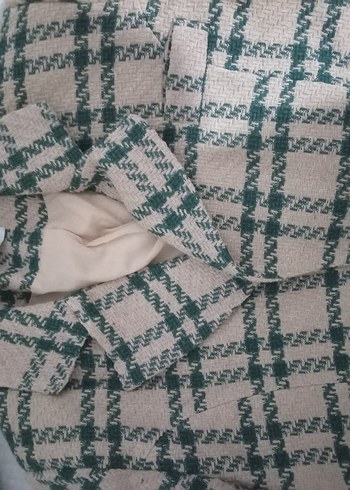 Kadın Triko Kumaşlı Midi Kaban - Görsel 2