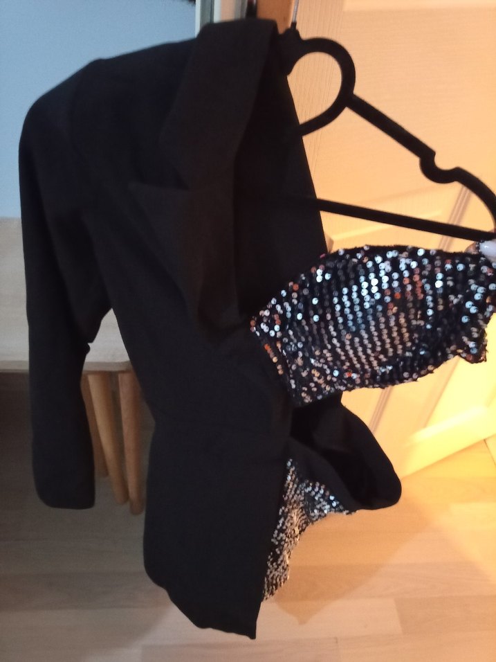 Kadın Siyah Yılan Desenli Drapeli Takım - Görsel 2