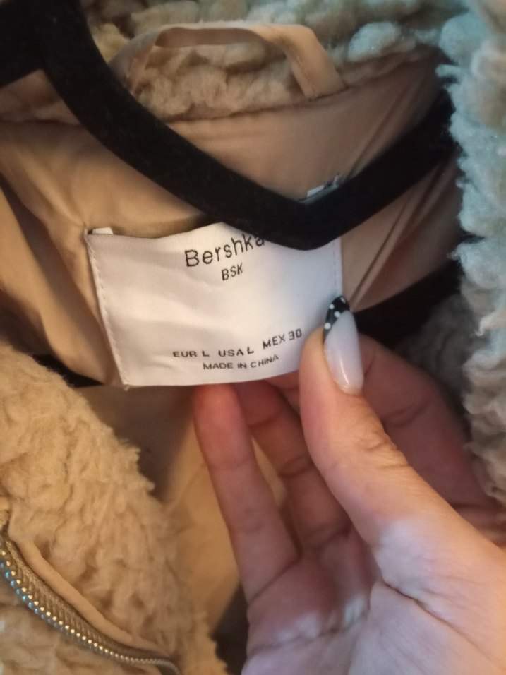 Bej Peluş Detaylı Kadın Ceket - Görsel 2