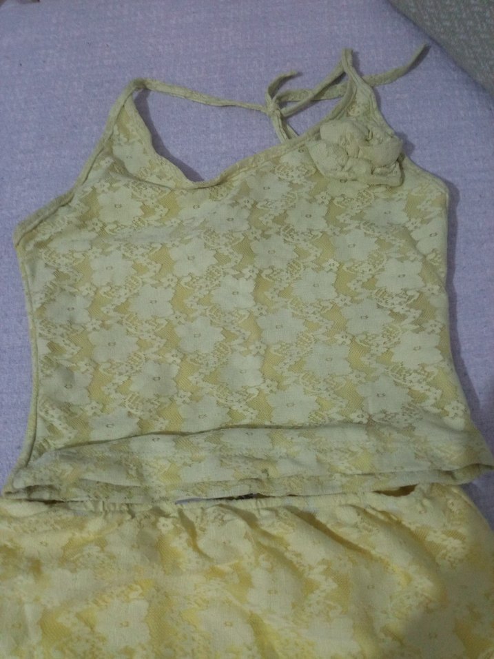 Sarı Volanlı Midi Etek - Görsel 4