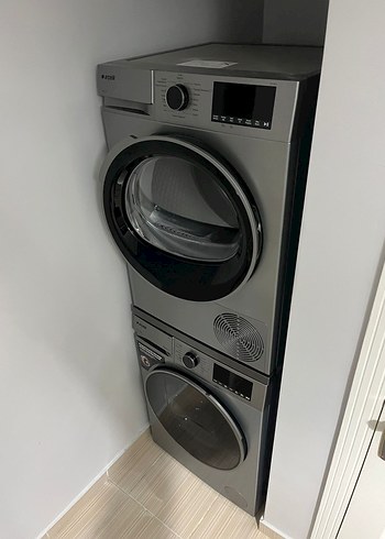 Gri Renkli Çamaşır Kurutma ve Yıkama Makinesi - Görsel 6