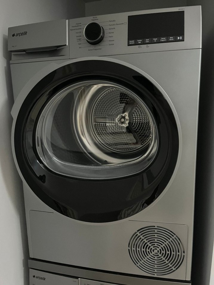 Gri Renkli Çamaşır Kurutma ve Yıkama Makinesi - Görsel 4