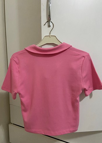 Pembe Kız Çocuk Polo Tişört - Görsel 3