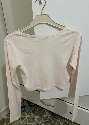 Bej Kadın Uzun Kollu Crop Top - Görsel 5