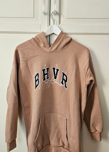 Kadın Kahverengi Kapüşonlu Sweatshirt