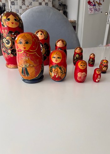 Kırmızı Rus Matruşka Bebek Seti - Görsel 4