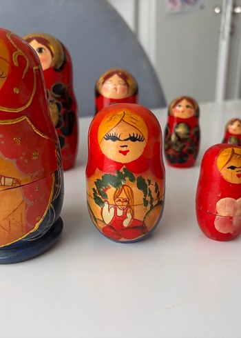 Kırmızı Rus Matruşka Bebek Seti - Görsel 3