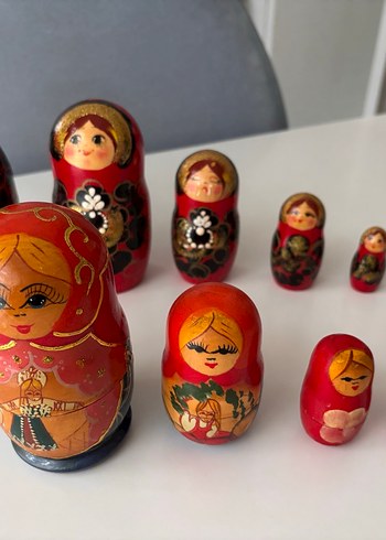 Kırmızı Rus Matruşka Bebek Seti - Görsel 6