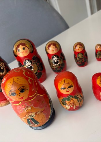 Kırmızı Rus Matruşka Bebek Seti - Görsel 5