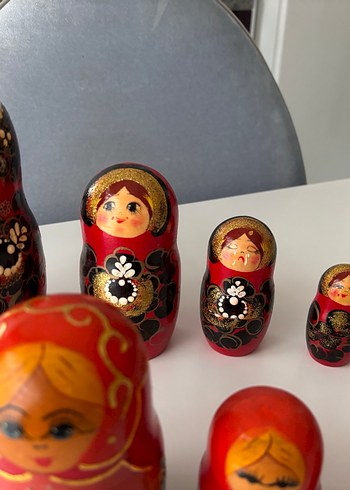 Kırmızı Rus Matruşka Bebek Seti - Görsel 2