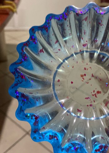 Mavi Tie-Dye Desenli Tabak - Görsel 7