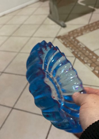 Mavi Tie-Dye Desenli Tabak - Görsel 3