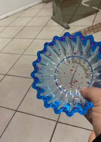 Mavi Tie-Dye Desenli Tabak - Görsel 4