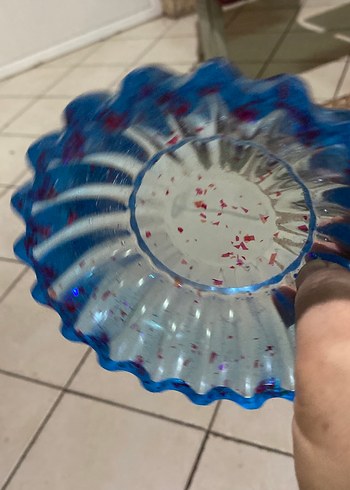 Mavi Tie-Dye Desenli Tabak - Görsel 5