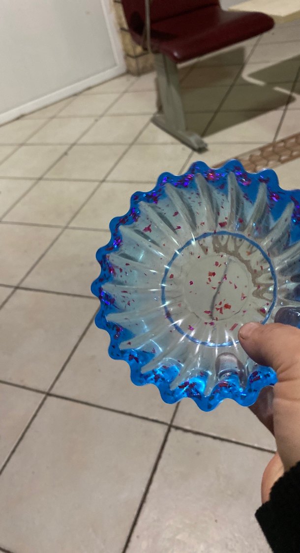 Mavi Tie-Dye Desenli Tabak - Görsel 4