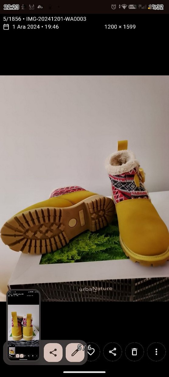 Renkli Etnik Desenli Kadın Botu - Görsel 4