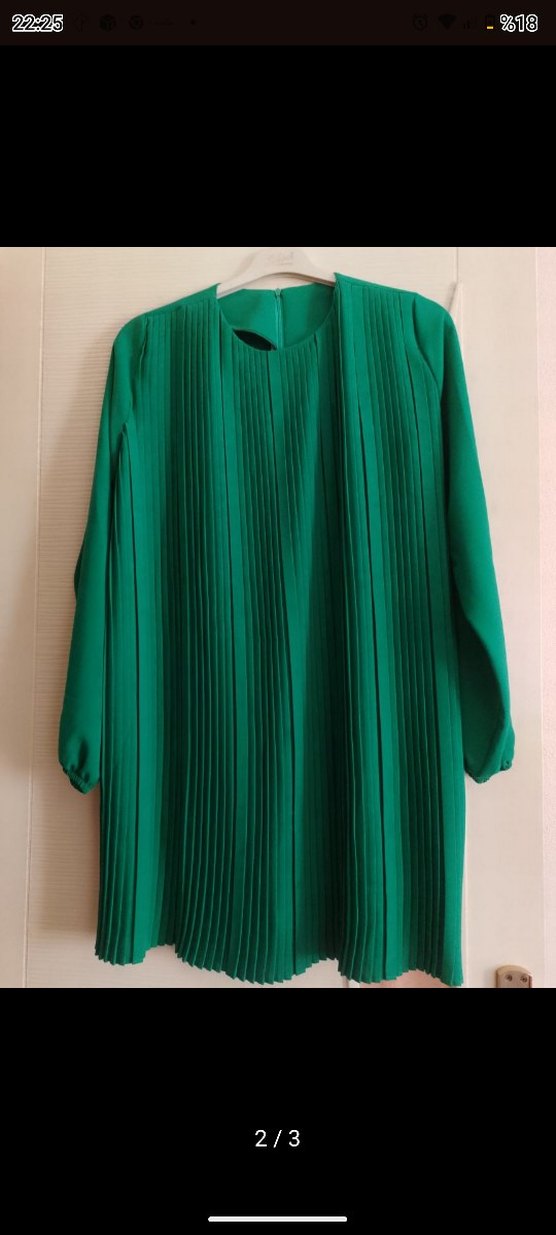 Yeşil Piliseli Kadın Takım Elbise - Görsel 2