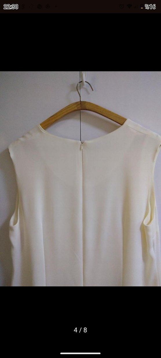 Boncuk Detaylı Uzun Kollu Mavi Kadın Ceket - Görsel 4