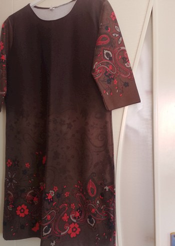 Bordo Bohem Midi Elbise - Görsel 4