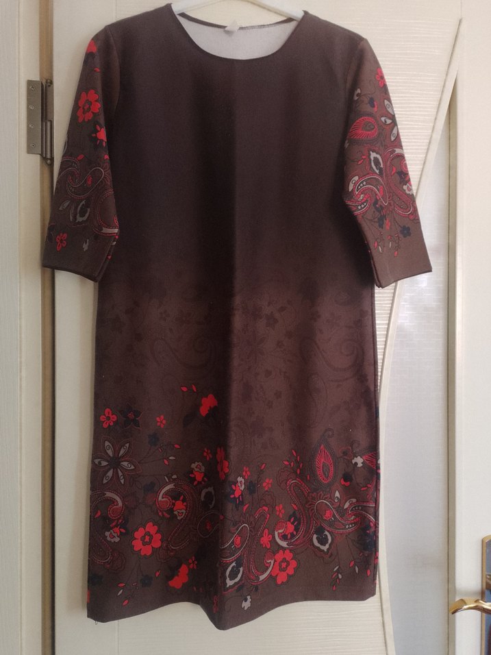 Bordo Bohem Midi Elbise - Görsel 2