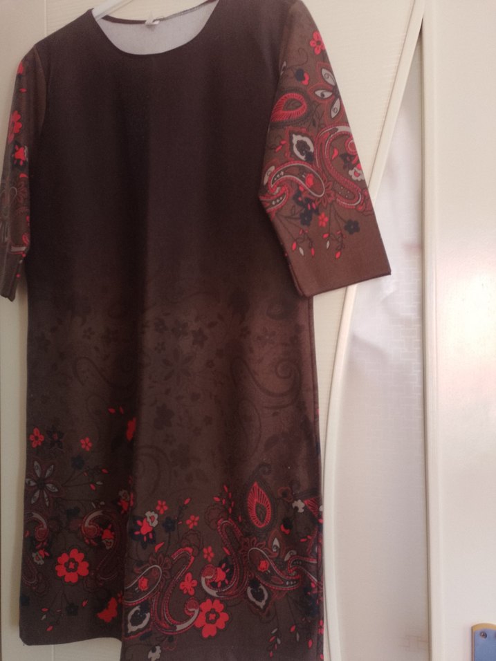 Bordo Bohem Midi Elbise - Görsel 4