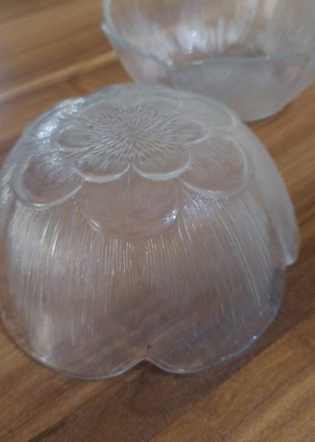 Çiçek Desenli seffaf Cam Kase - Görsel 3