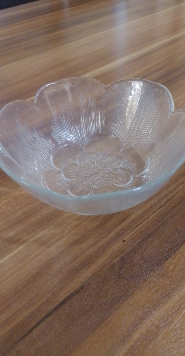 Çiçek Desenli seffaf Cam Kase - Görsel 4