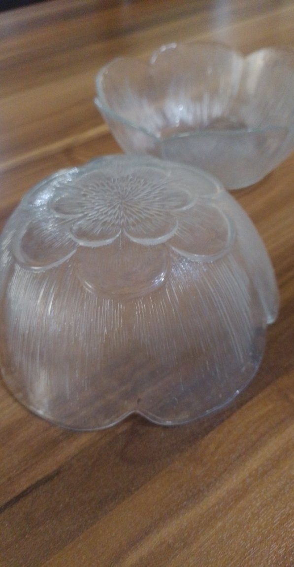 Çiçek Desenli seffaf Cam Kase - Görsel 3