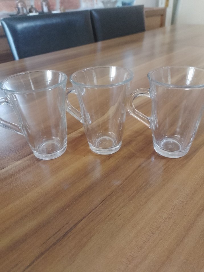 Şeffaf Cam Kulplu 3'lü Bardak Seti - Görsel 4