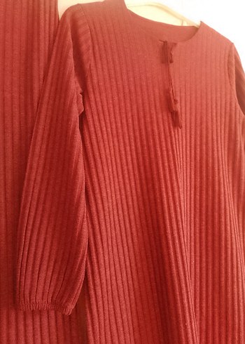 Bordo Uzun Triko Kadın takim - Görsel 2