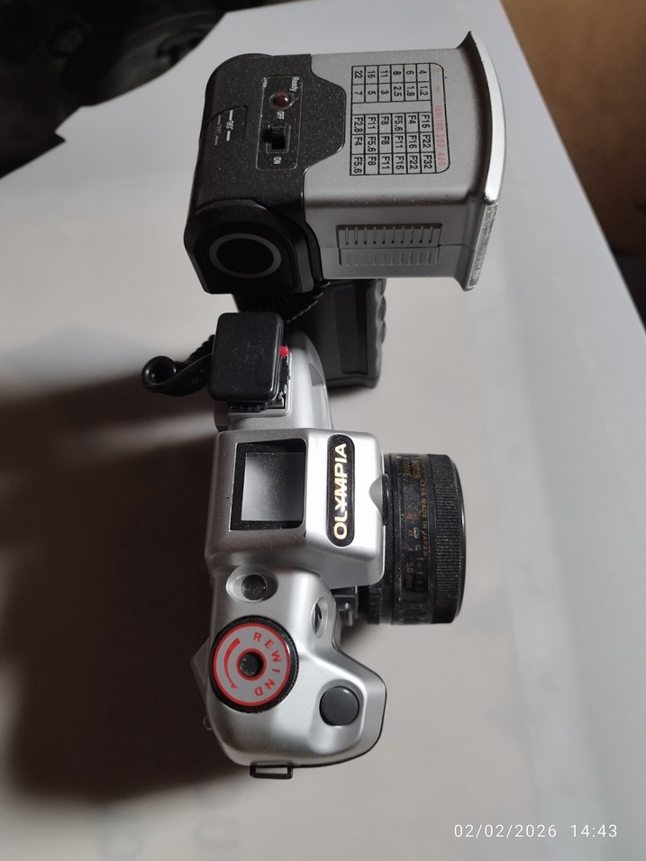 Olympia Motor Drive Film Kamerası Beyaz-Gri - Görsel 3