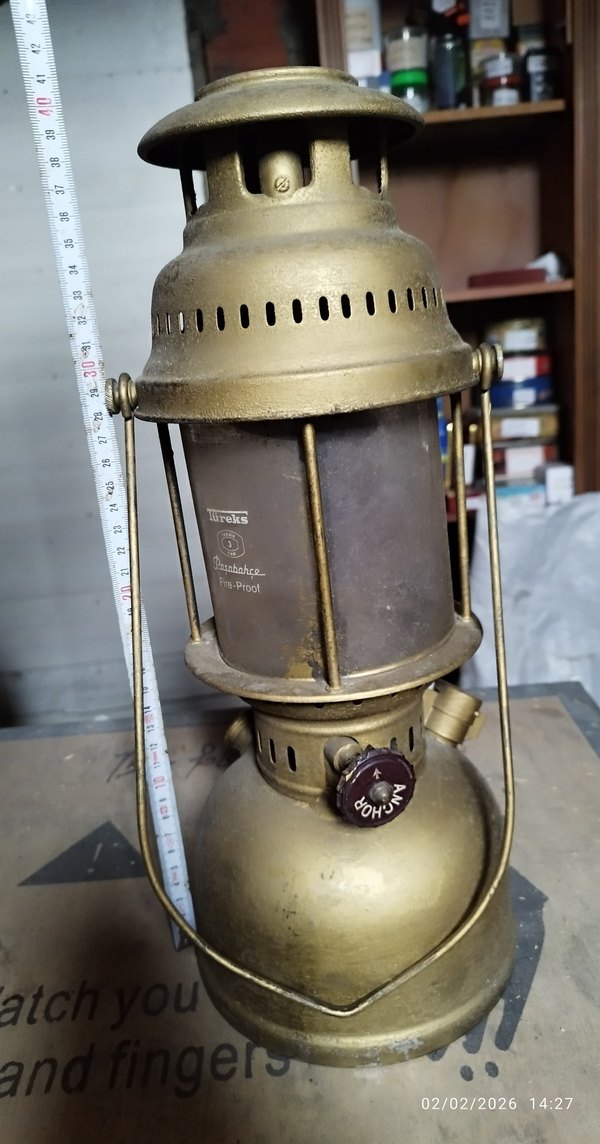 Altın Renkli Antika Fener Lambası - Görsel 2