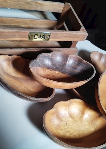 C4A ahşap cerez Tabak Takımı - Görsel 3