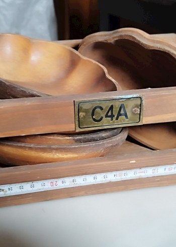 C4A ahşap cerez Tabak Takımı - Görsel 2