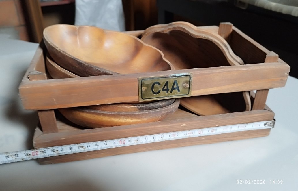 C4A ahşap cerez Tabak Takımı - Görsel 2