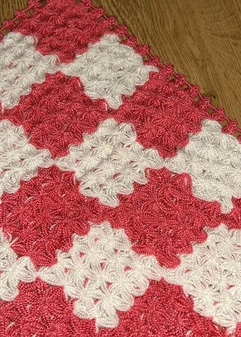 Kırmızı Beyaz Kare Desenli Banyo lifi - Görsel 2