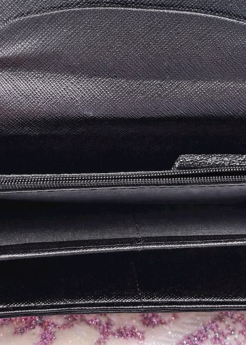 Deri Siyah Kadın Klasik Tokalı Cüzdan - Görsel 3