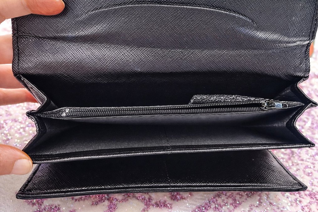 Deri Siyah Kadın Klasik Tokalı Cüzdan - Görsel 3