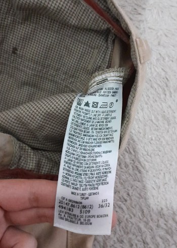 Bej Erkek Keten Pantolon - Görsel 3