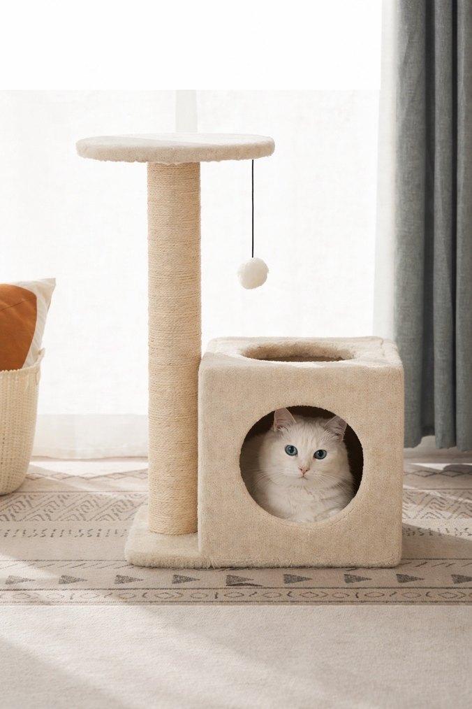 Mavi Kedi Tırmalama ve Oyun Evi - Görsel 2