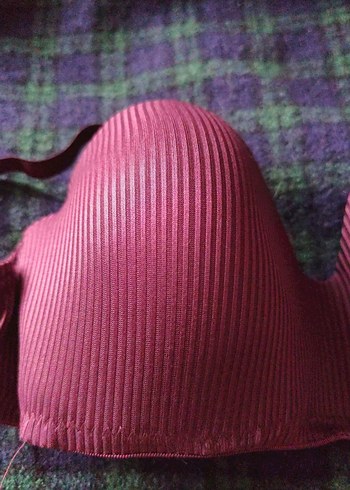 Mor Renkli Düz Dokulu Sütyen - Görsel 2