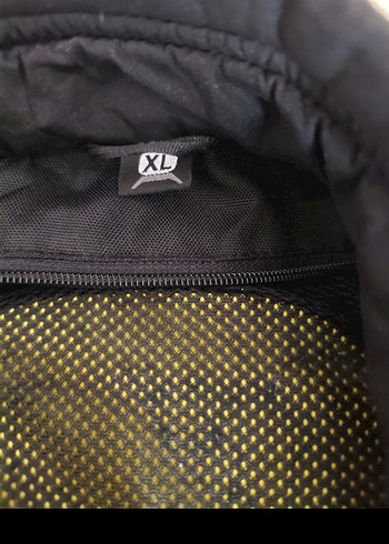 Fermuarlı Kırmızı Siyah motorcu montu - Görsel 5