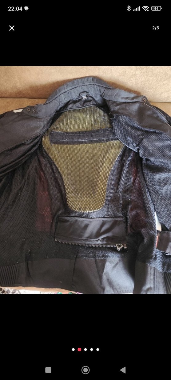 Fermuarlı Kırmızı Siyah motorcu montu - Görsel 2