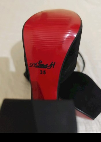 Tokalı Siyah Gotik Stiletto Kadın Ayakkabı - Görsel 4