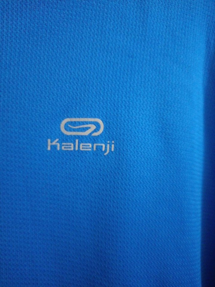 Mavi Kısa Kollu Oversize Erkek Tişört - Görsel 2