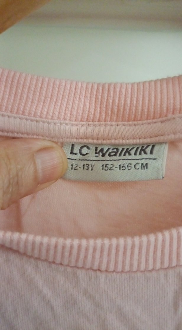 LC waikiki Kız Çocuk Pembe Uzun Kollu Tişört - Görsel 2