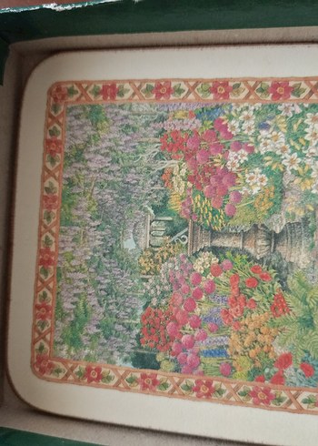 Yeşil Temalı Koyu Renkli fincan altlığı - Görsel 4