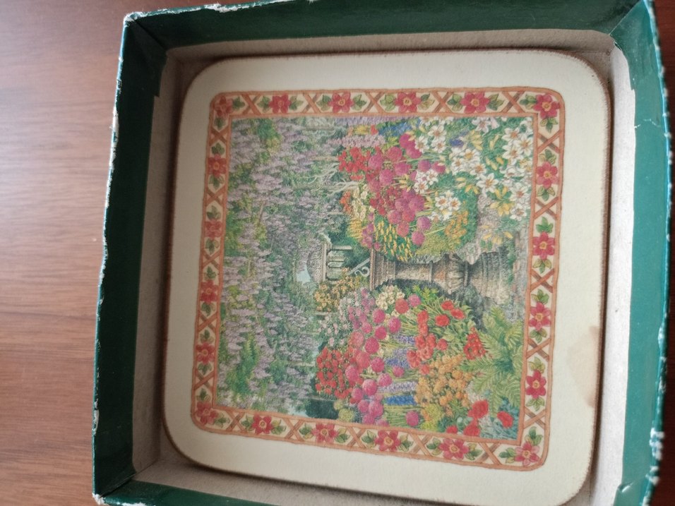 Yeşil Temalı Koyu Renkli fincan altlığı - Görsel 4