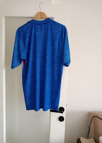 Mavi Kısa Kollu Polo Yaka Erkek Spor Tişört - Görsel 2